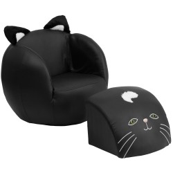 Kids Cat Chair and Footstool