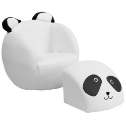 Kids Panda Chair and Footstool