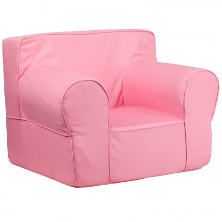 Oversized Solid Light Pink Kids Chair