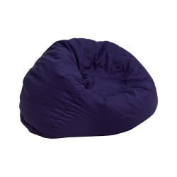 Small Solid Navy Blue Kids Bean Bag Chair
