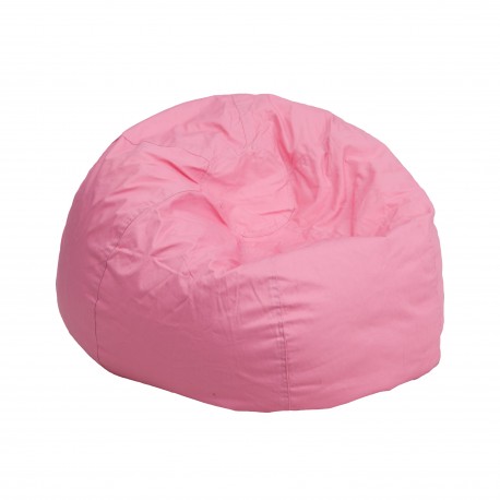 Small Solid Light Pink Kids Bean Bag Chair