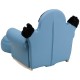 Kids Blue Little Boy Rocker Chair and Footrest