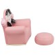 Kids Pink Little Girl Rocker Chair and Footrest