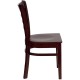 Mahogany Finished Ladder Back Wooden Restaurant Chair
