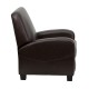 Brown Leather Push Back Recliner