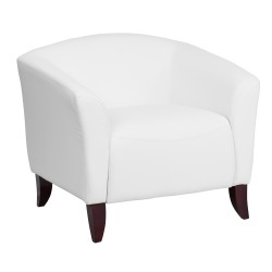 Emperor Collection White Leather Chair