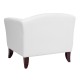 Emperor Collection White Leather Chair