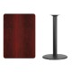 30'' x 42'' Rectangular Mahogany Laminate Table Top with 24'' Round Bar Height Table Base