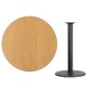 42'' Round Natural Laminate Table Top with 24'' Round Bar Height Table Base