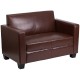 Primo Collection Brown Leather Loveseat