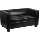 Comfort Collection Black Leather Loveseat