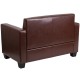 Primo Collection Brown Leather Loveseat