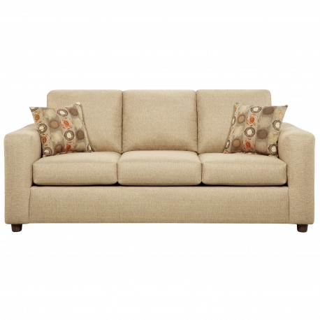 Vivid Beige Fabric Sofa