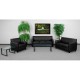 Able Collection Black Leather Love Seat