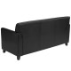 Able Collection Black Leather Sofa