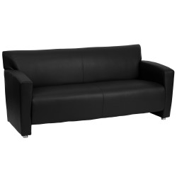 Sage Collection Black Leather Sofa