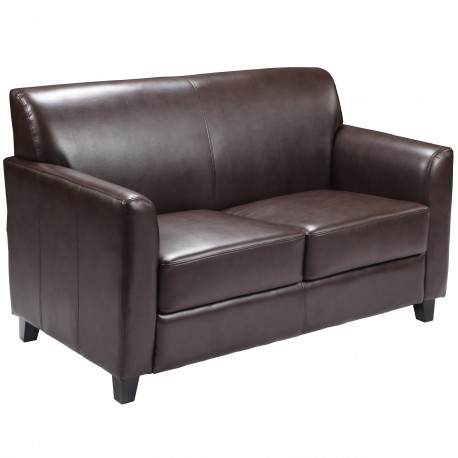 Able Collection Brown Leather Love Seat