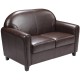 Presidential Collection Brown Leather Love Seat