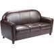 Presidential Collection Brown Leather Sofa