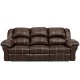 Brandon Brown Leather Reclining Sofa
