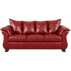 Sierra Red Leather Sofa