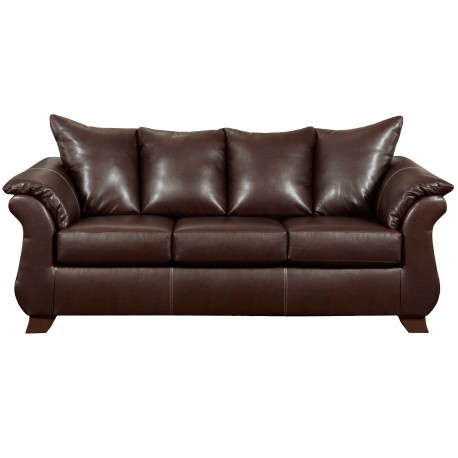 Taos Mahogany Leather Sofa