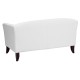 Emperor Collection White Leather Love Seat