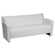Sage Collection White Leather Sofa