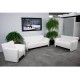 Sage Collection White Leather Sofa