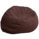 Oversized Solid Brown Bean Bag Chair