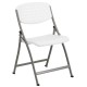 White Designer Comfort Molded Folding Chair