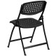 Black Designer Comfort Molded Folding Chair