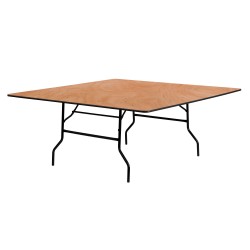 72'' Square Wood Folding Banquet Table
