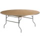72'' Round HEAVY DUTY Birchwood Folding Banquet Table with METAL Edges