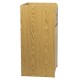 Wood Tray Top Receptacle in Oak Finish