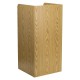 Wood Tray Top Receptacle in Oak Finish