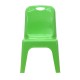 Green Plastic Stackable School Chair with Carrying Handle and 11'' Seat Height
