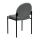 Gray Fabric Comfortable Stackable Steel Side Chair