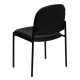 Black Vinyl Comfortable Stackable Steel Side Chair