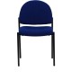 Navy Fabric Comfortable Stackable Steel Side Chair