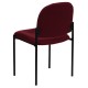 Burgundy Fabric Comfortable Stackable Steel Side Chair