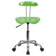 Vibrant Spicy Lime and Chrome Computer Task Chair with Tractor Seat