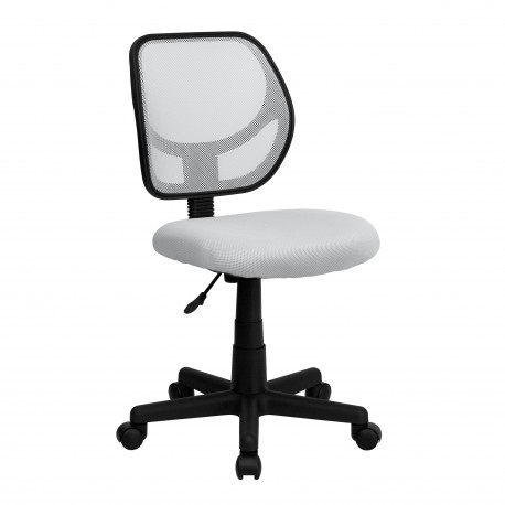 Mid-Back White Mesh Task Chair and Computer Chair