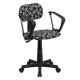 Peace Sign Printed Computer Chair with Arms