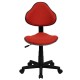 Red Fabric Ergonomic Task Chair