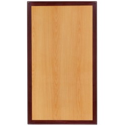 24'' x 42'' Rectangular Two-Tone Resin Cherry and Mahogany Table Top