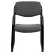Gray Fabric Executive Side Chair with Sled Base
