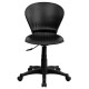 Mid-Back Black Plastic Swivel Task Chair