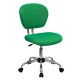 Mid-Back Bright Green Mesh Task Chair with Chrome Base