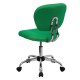 Mid-Back Bright Green Mesh Task Chair with Chrome Base
